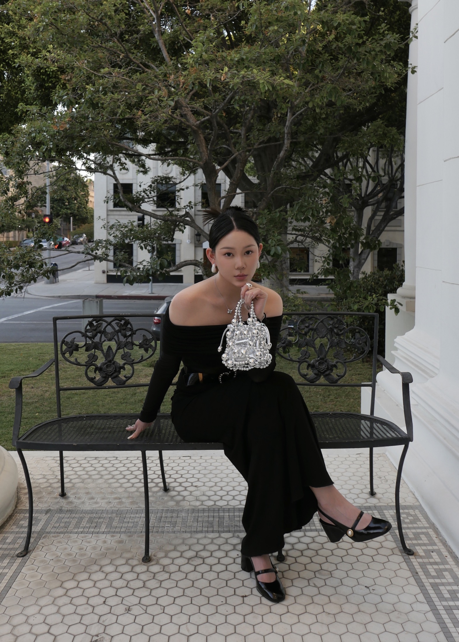 Charles and Keith seated bag styling